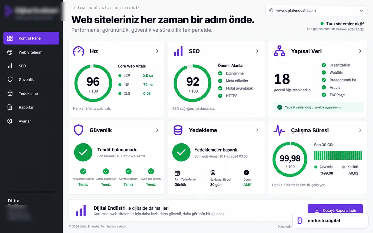 İçerik ve dönüşüm performansı ekranı